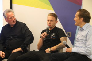 Speedway. Ben and Mark from Lakeside Hammers with Tim