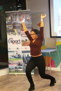 Weightlifting. Zoe Smith action shot.