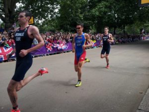 Alistair and Jonny Brownlee in action at the London 2012 Olympics.
