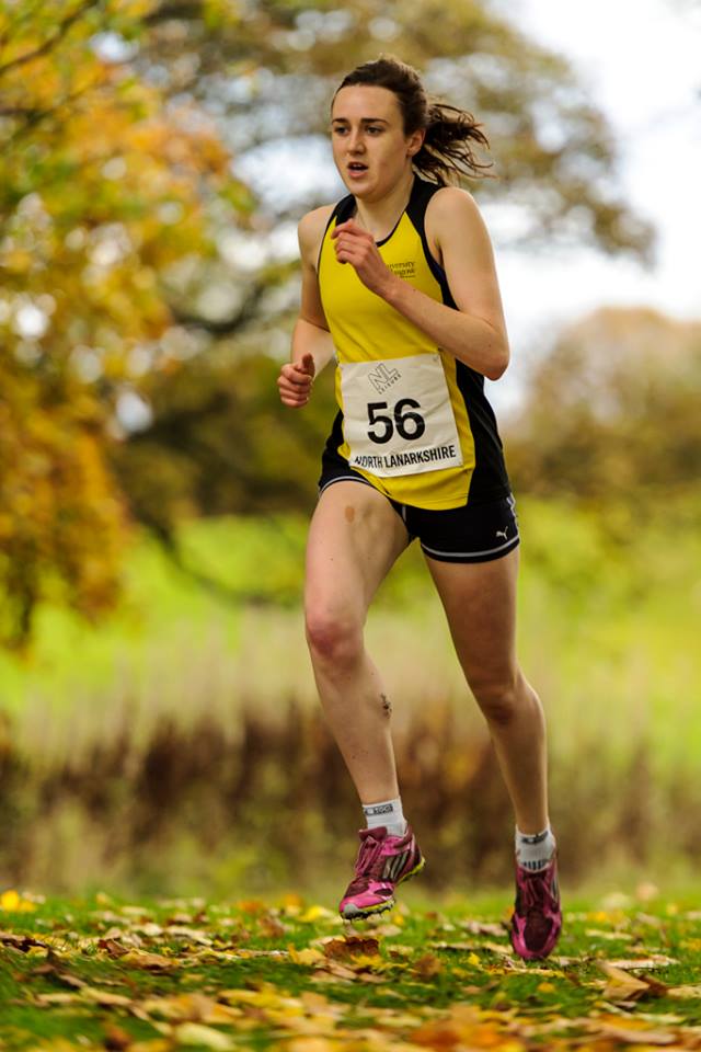 Laura Muir at Scottish National XC Relays. October 2013.