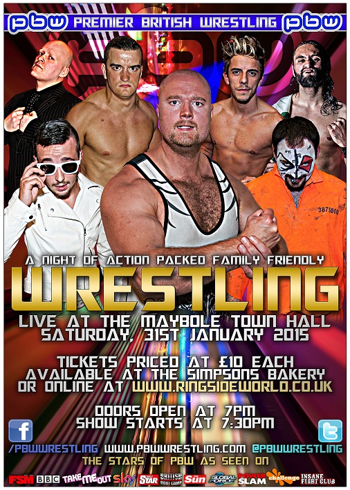 Wrestling. PBW Wrestling. Live at the Maypole. January 2015.