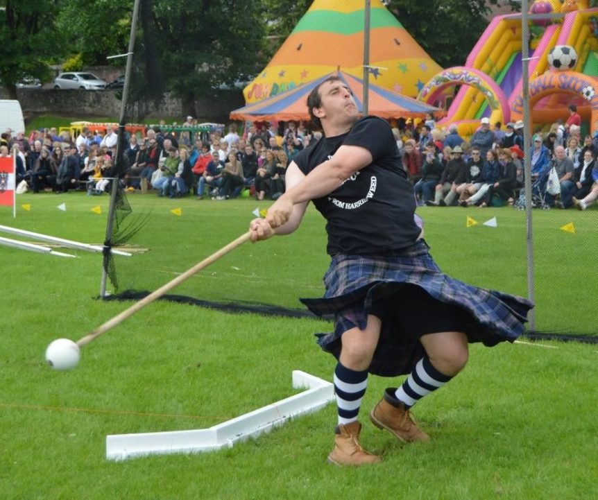 St Andrews Highland Games. Action shot.