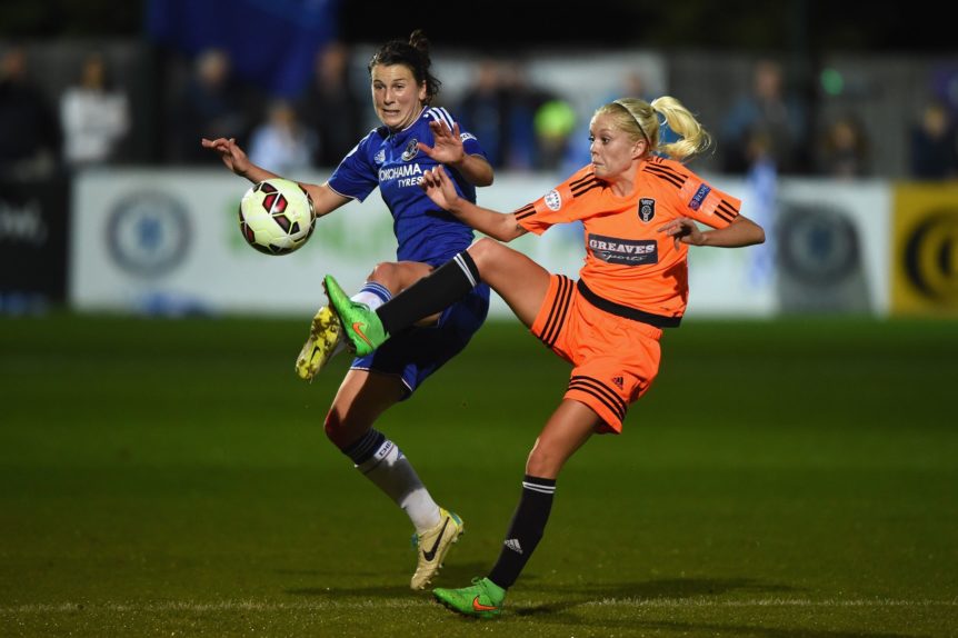 Women's Football. UWCL. Chelsea v Glasgow City.