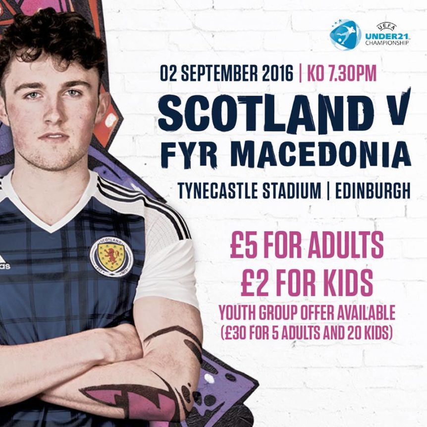 Football. Scotland Under-21 v Macedonia Under-21