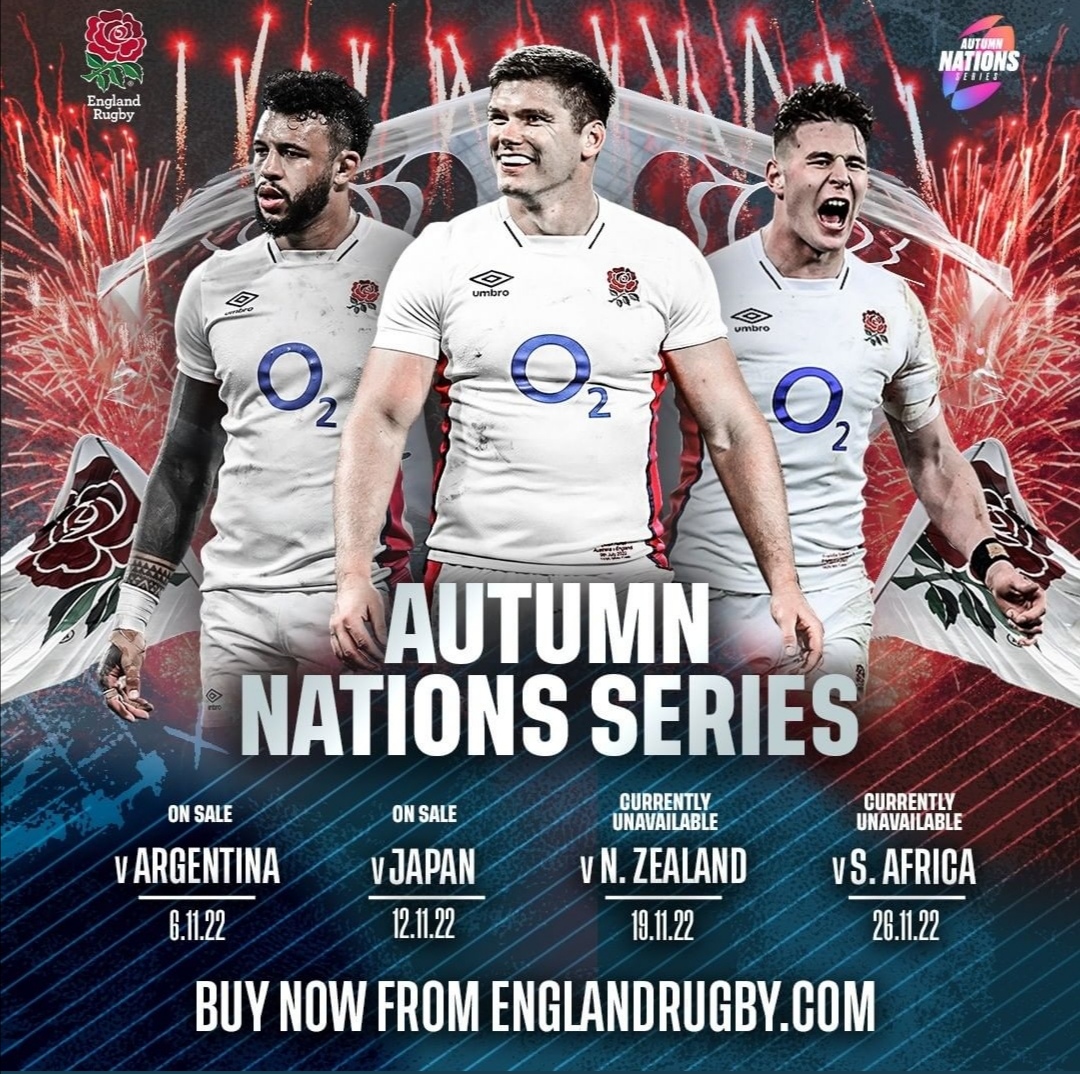 England Autumn Internationals 🏉 Rugby Union Spectator info
