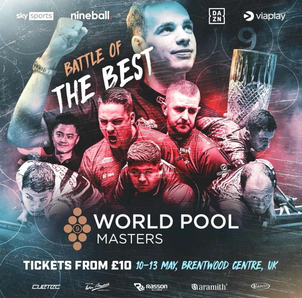 World Pool Masters tickets latest 🎱 Pool The Brentwood Centre