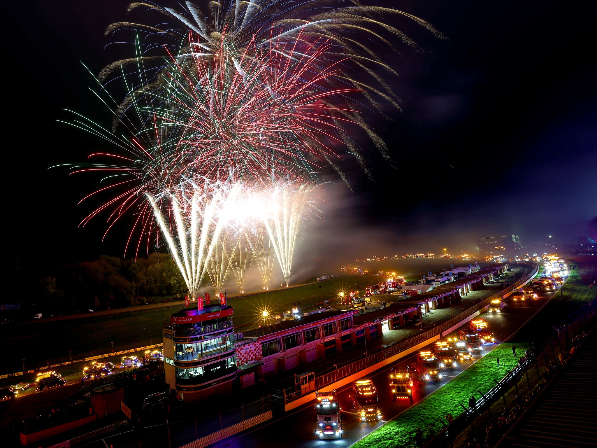trucks & fireworks at brands hatch