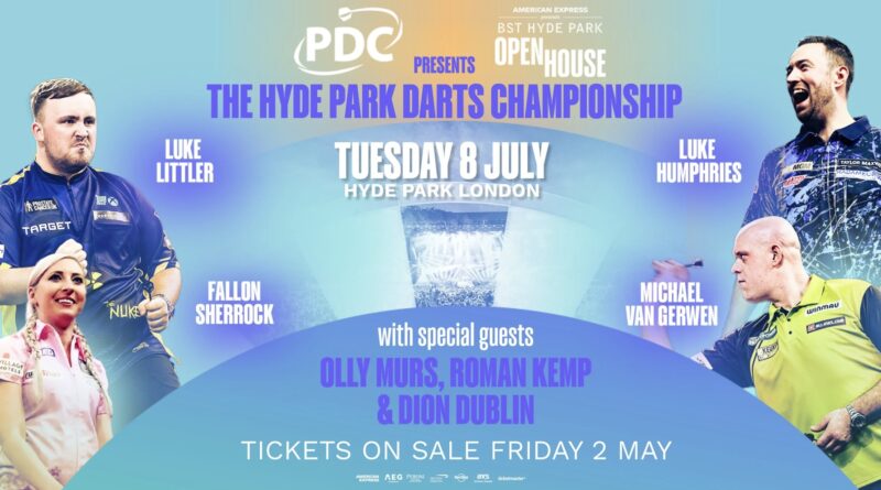 hyde park darts championship tickets