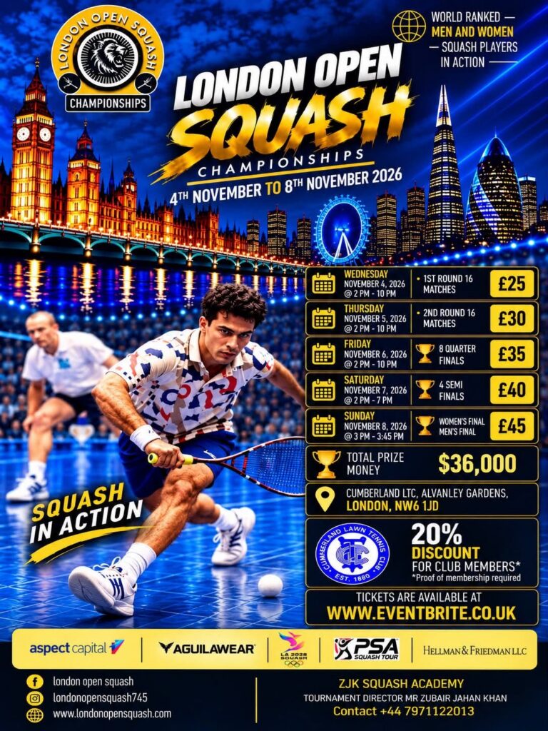 London Open Squash tickets